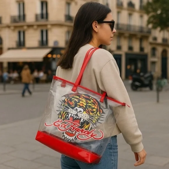 Ed Hardy Iconic Tiger Tote Clear - Picture 8 of 8